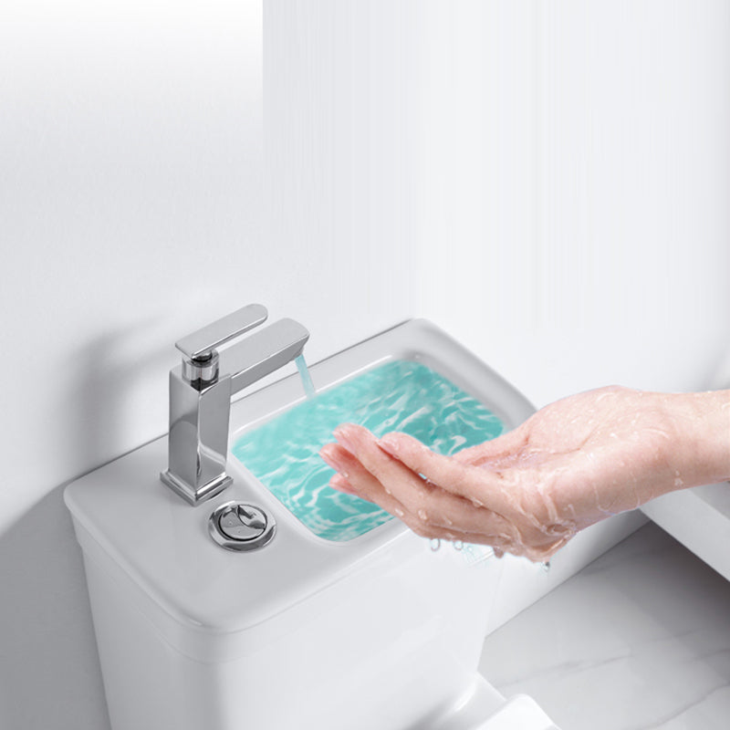 Contemporary Ceramic Toilet Bowl One Piece Skirted Urine Toilet with Seat