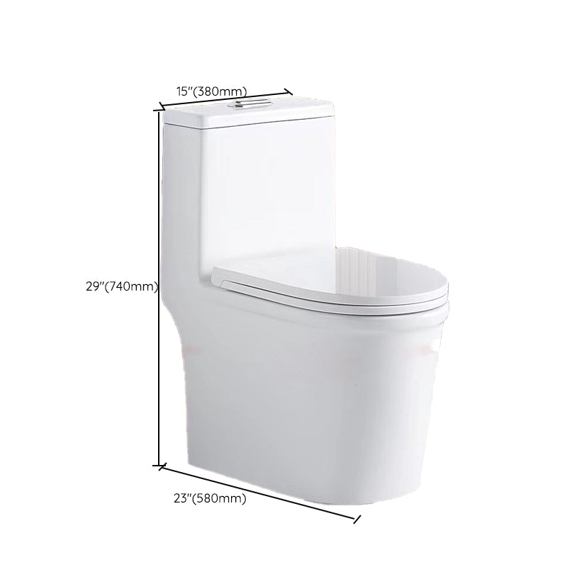 Contemporary Ceramic Toilet Bowl One Piece Skirted Urine Toilet with Seat