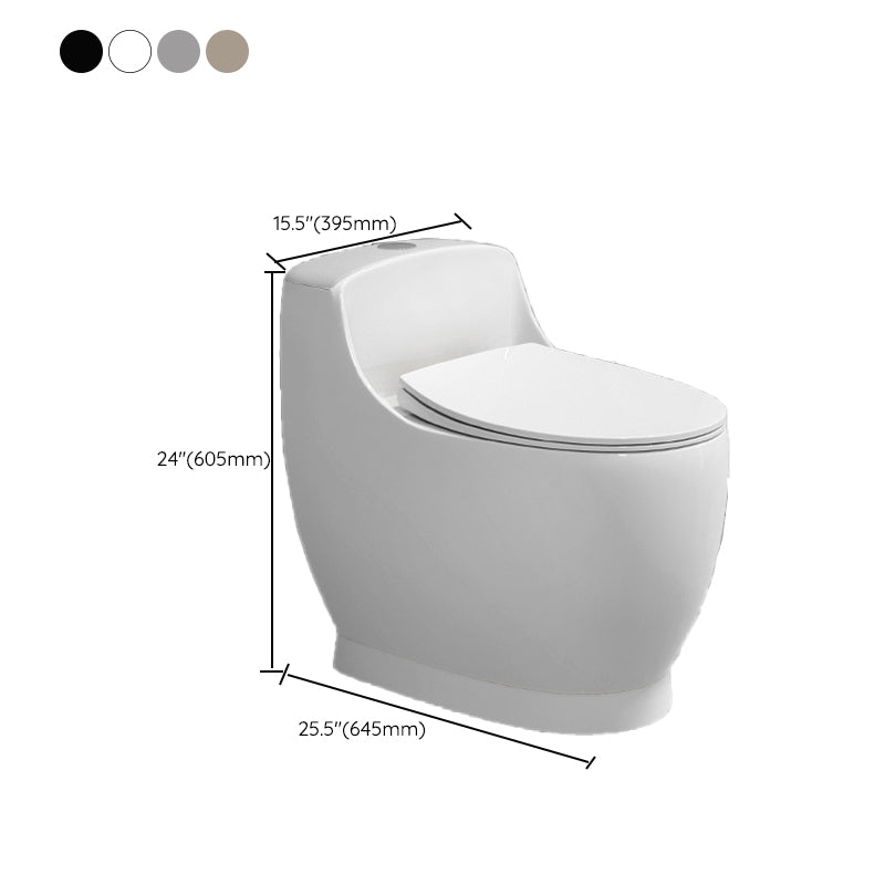 Modern 1-Piece Flush Toilet Floor Mount Urine Toilet for Bathroom