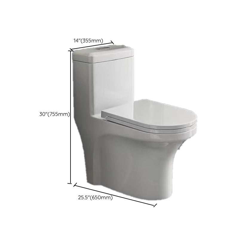 Modern 1-Piece Flush Toilet Floor Mount Urine Toilet for Bathroom