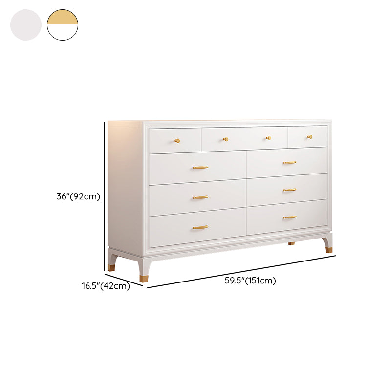 Classic Glam Storage Chest White 5/8/9 Drawers Chest , 15.6-inch Width