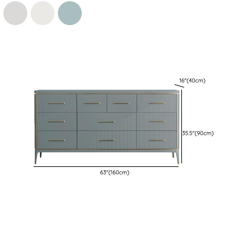 Classic Glam Double Dresser Birch Storage Chest with Drawers for Bedroom