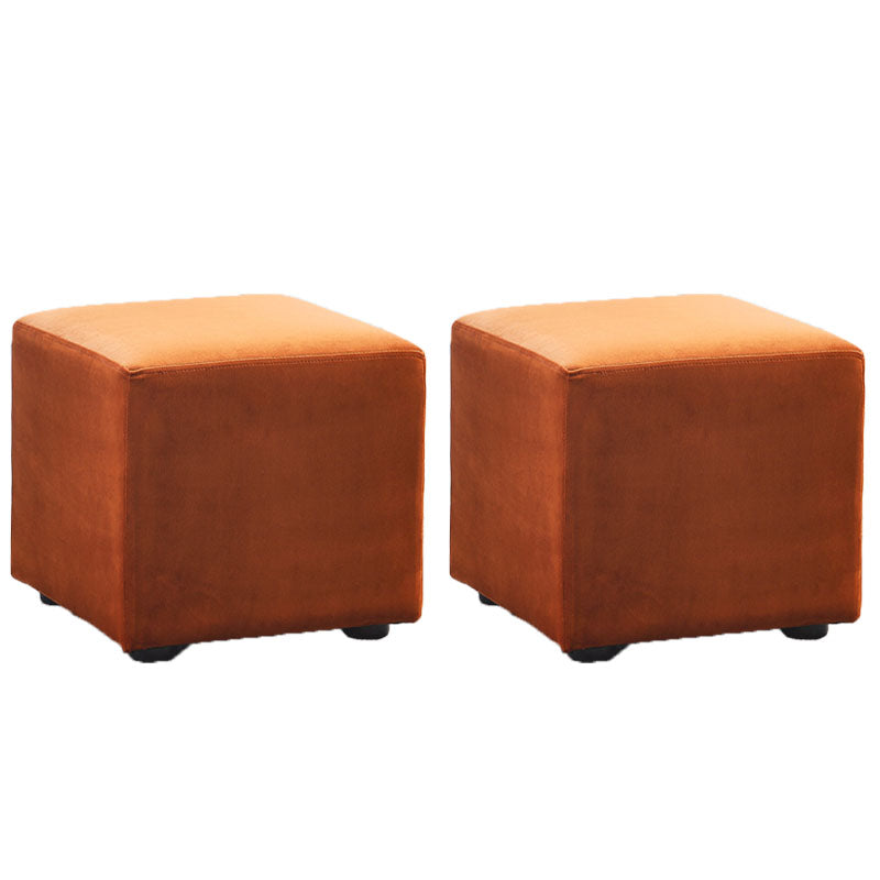 Modern Square Pouf Trea Resistant Velvet Pouf for Drawing Room