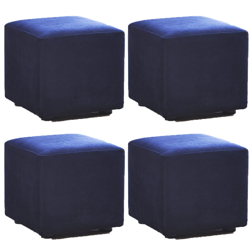 Modern Square Pouf Trea Resistant Velvet Pouf for Drawing Room