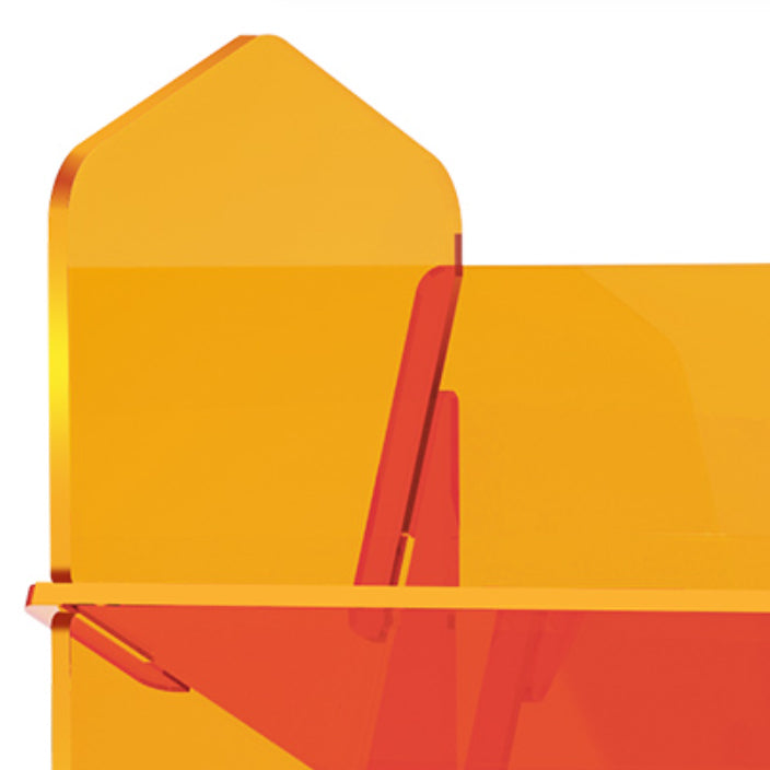 Standard Acrylic Bookcase Scandinavian Closed Back Bookshelf