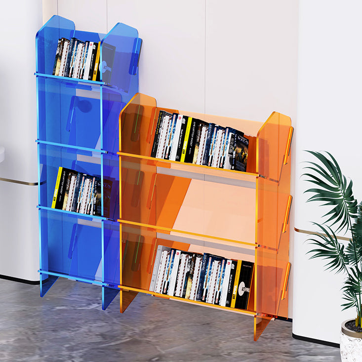 Standard Acrylic Bookcase Scandinavian Closed Back Bookshelf
