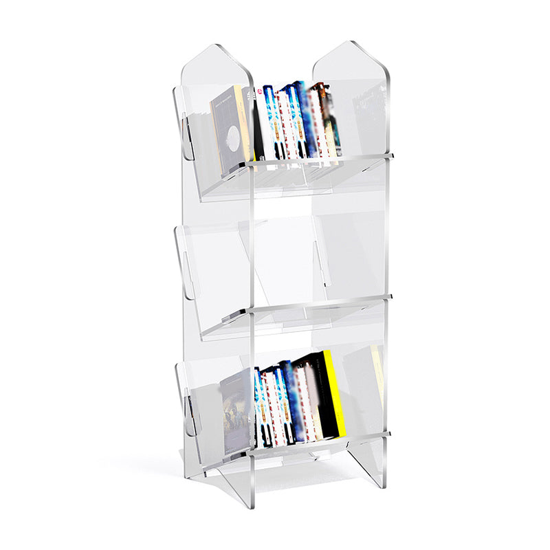 Standard Acrylic Bookcase Scandinavian Closed Back Bookshelf
