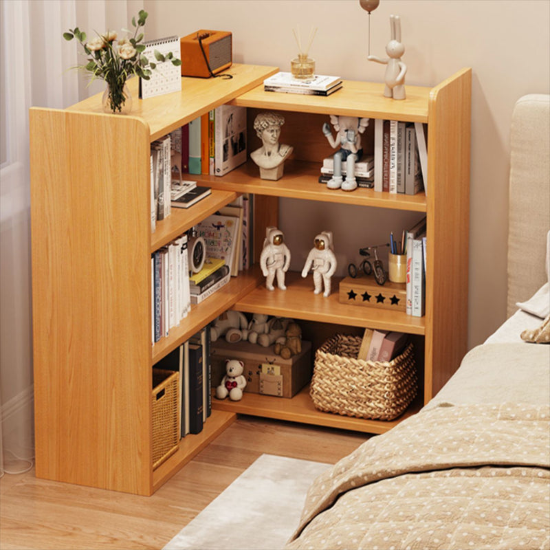 Engineered Wood Standard Bookshelf Contemporary Closed Back with Shelves