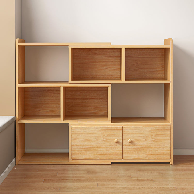 Engineered Wood Standard Bookshelf Contemporary Closed Back with Shelves