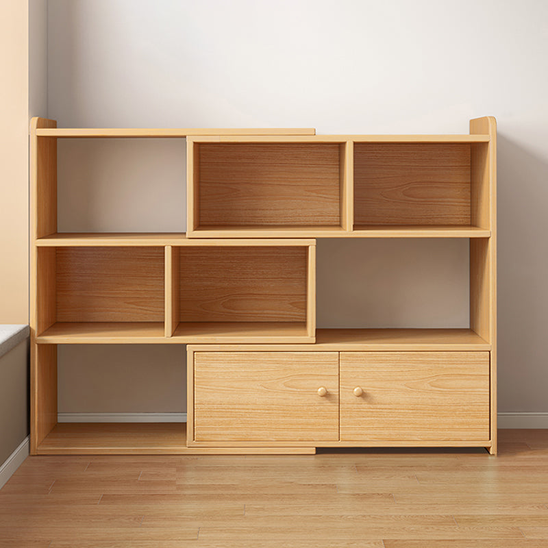 Engineered Wood Standard Bookshelf Contemporary Closed Back with Shelves