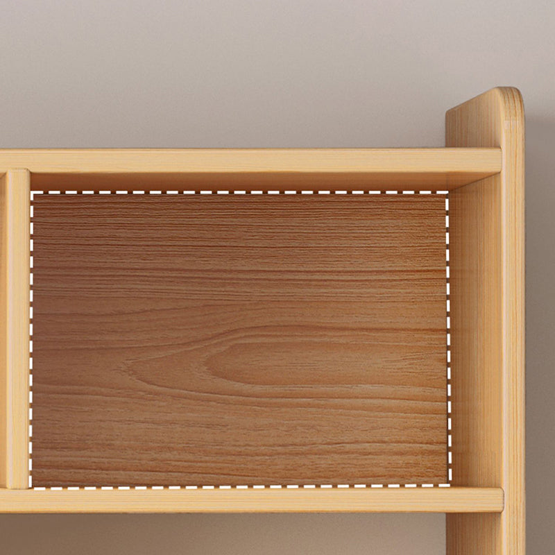 Engineered Wood Standard Bookshelf Contemporary Closed Back with Shelves