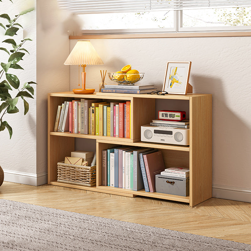 Engineered Wood Standard Bookshelf Contemporary Closed Back with Shelves
