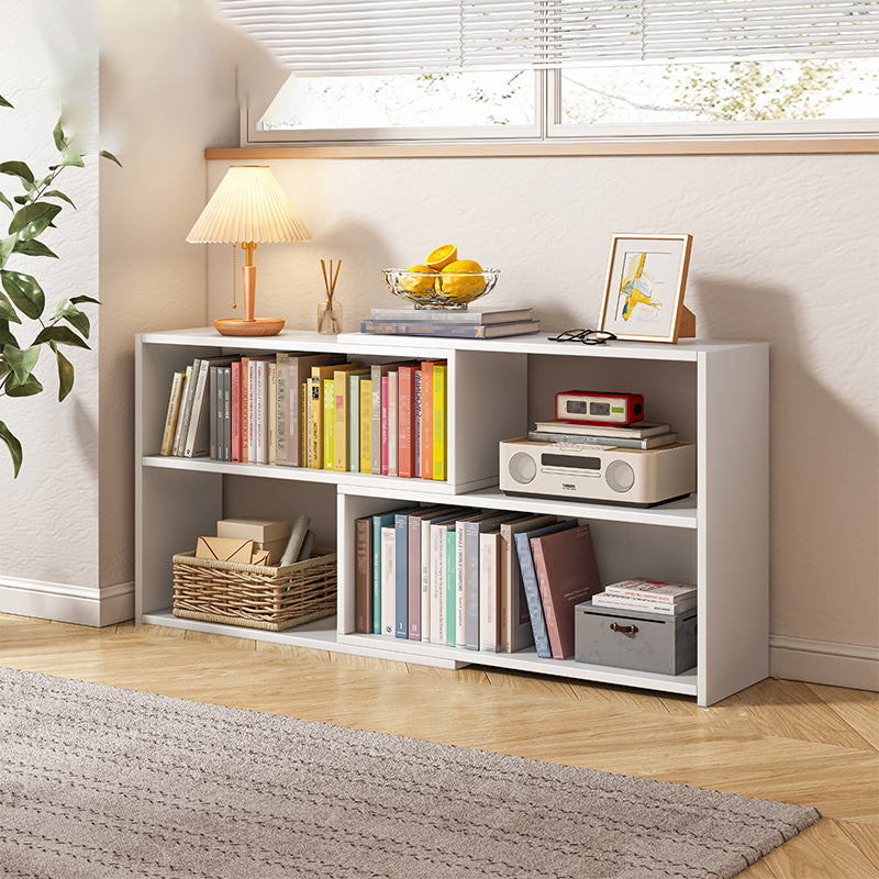 Engineered Wood Standard Bookshelf Contemporary Closed Back with Shelves