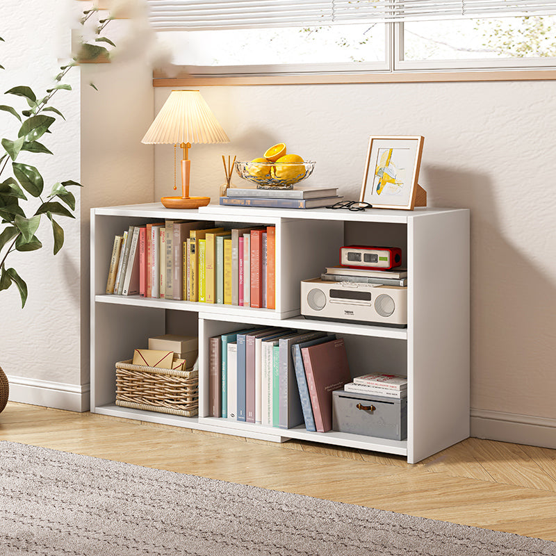 Engineered Wood Standard Bookshelf Contemporary Closed Back with Shelves
