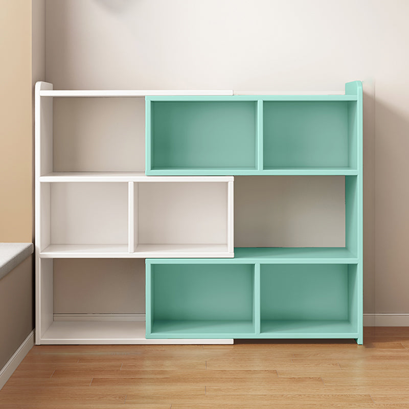 Engineered Wood Standard Bookshelf Contemporary Closed Back with Shelves