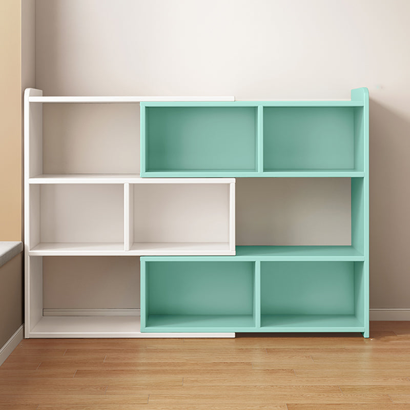 Engineered Wood Standard Bookshelf Contemporary Closed Back with Shelves