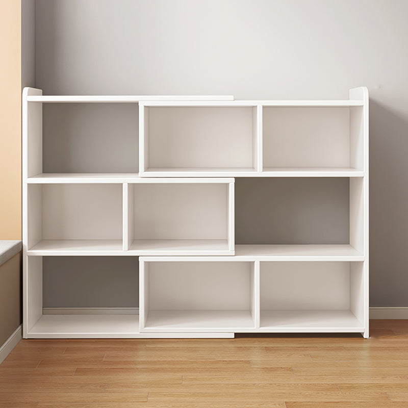 Engineered Wood Standard Bookshelf Contemporary Closed Back with Shelves