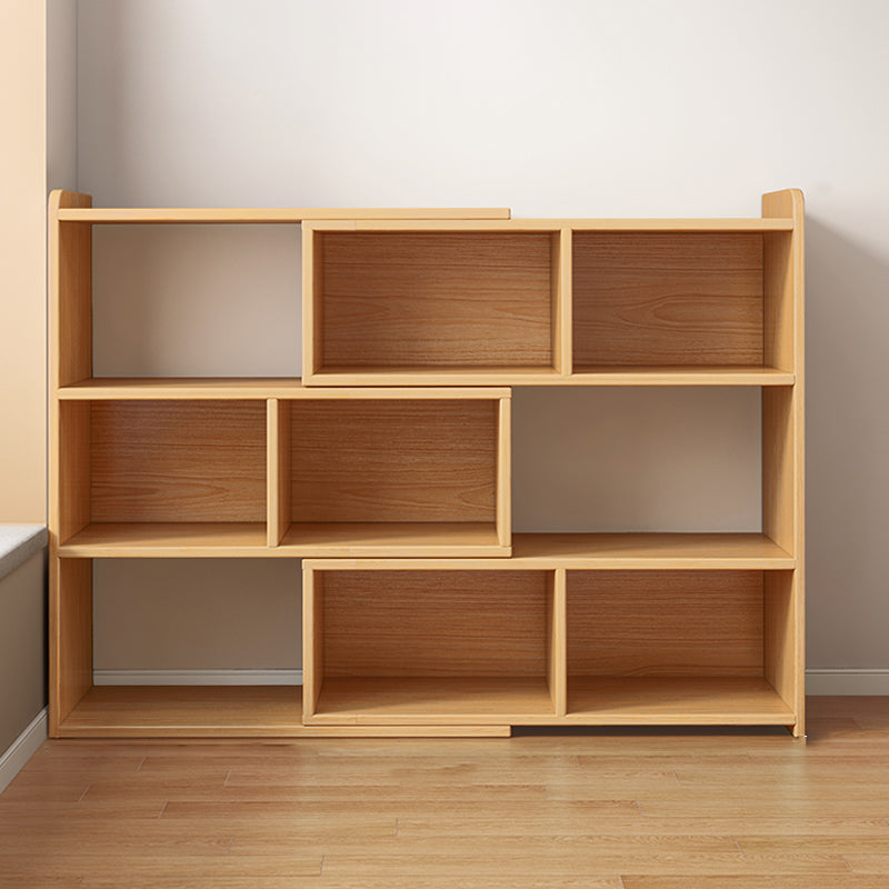 Engineered Wood Standard Bookshelf Contemporary Closed Back with Shelves