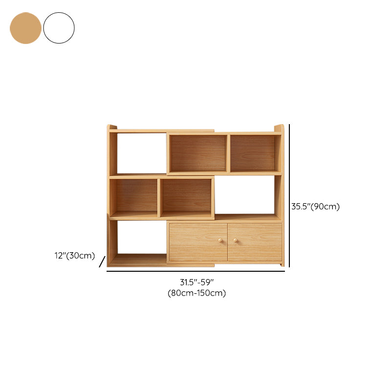 Engineered Wood Standard Bookshelf Contemporary Closed Back with Shelves