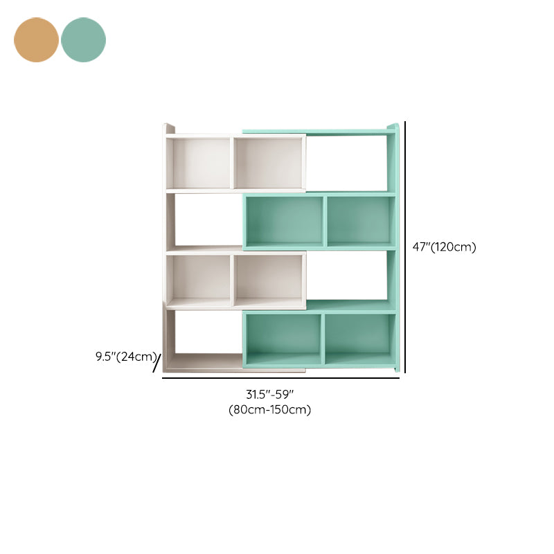 Engineered Wood Standard Bookshelf Contemporary Closed Back with Shelves