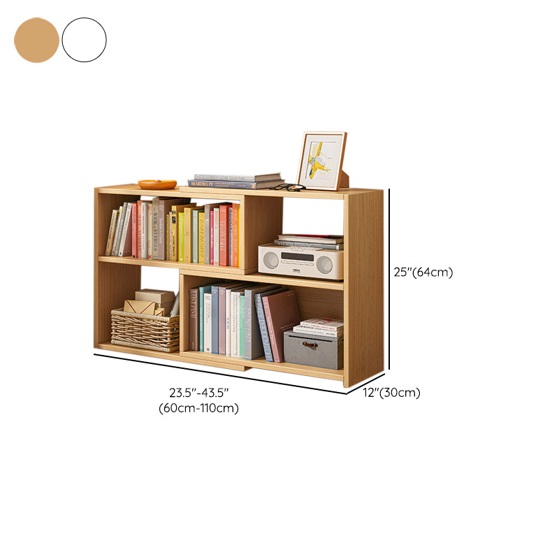 Engineered Wood Standard Bookshelf Contemporary Closed Back with Shelves