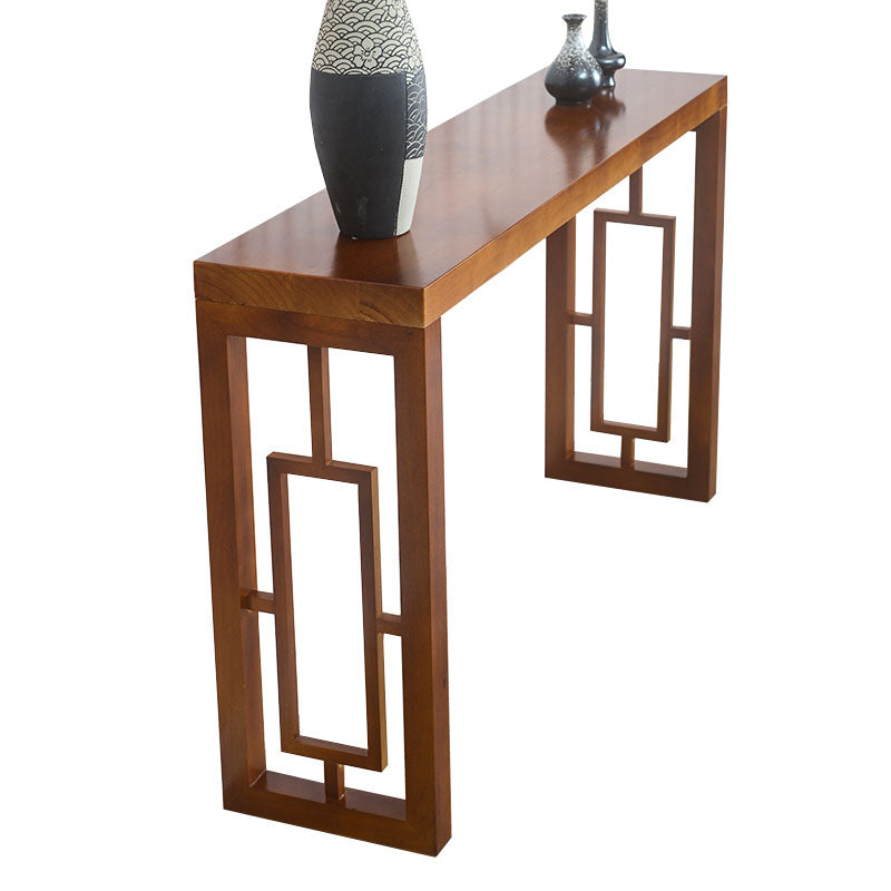 Solid Wood Console Table Rectangle Accent Table for Hall , 29.53-inch Tall