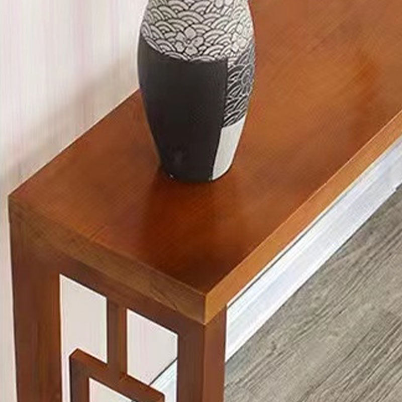 Solid Wood Console Table Rectangle Accent Table for Hall , 29.53-inch Tall