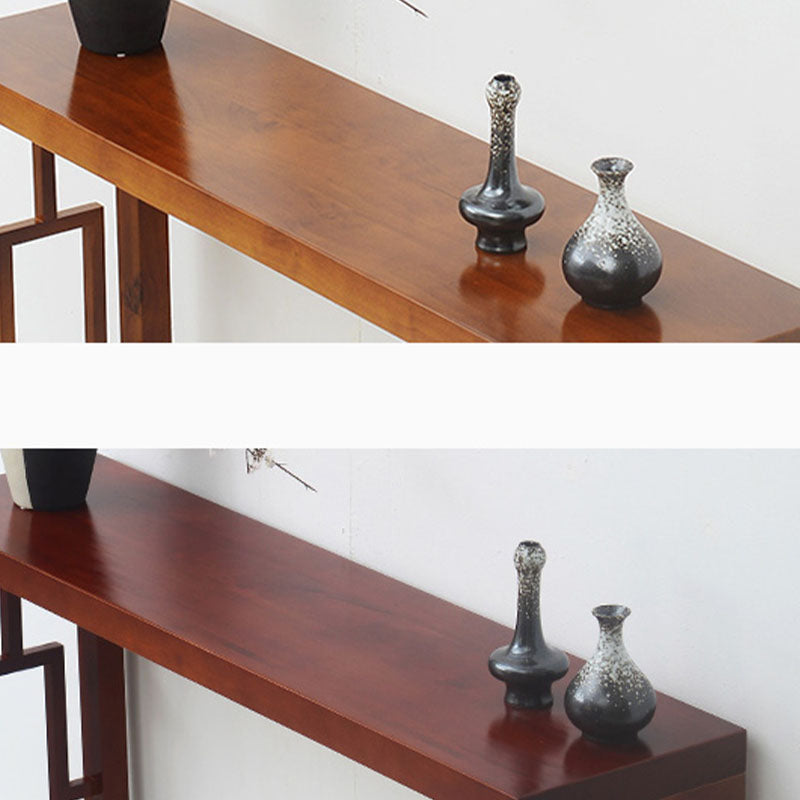 Solid Wood Console Table Rectangle Accent Table for Hall , 29.53-inch Tall