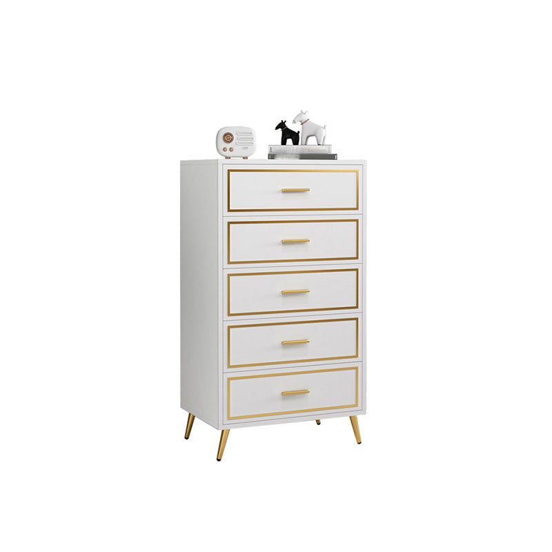 Glam Lingerie Chest Wood Vertical Storage Chest with Drawers for Bedroom