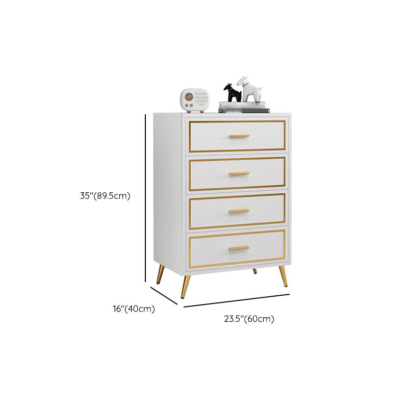 Glam Lingerie Chest Wood Vertical Storage Chest with Drawers for Bedroom