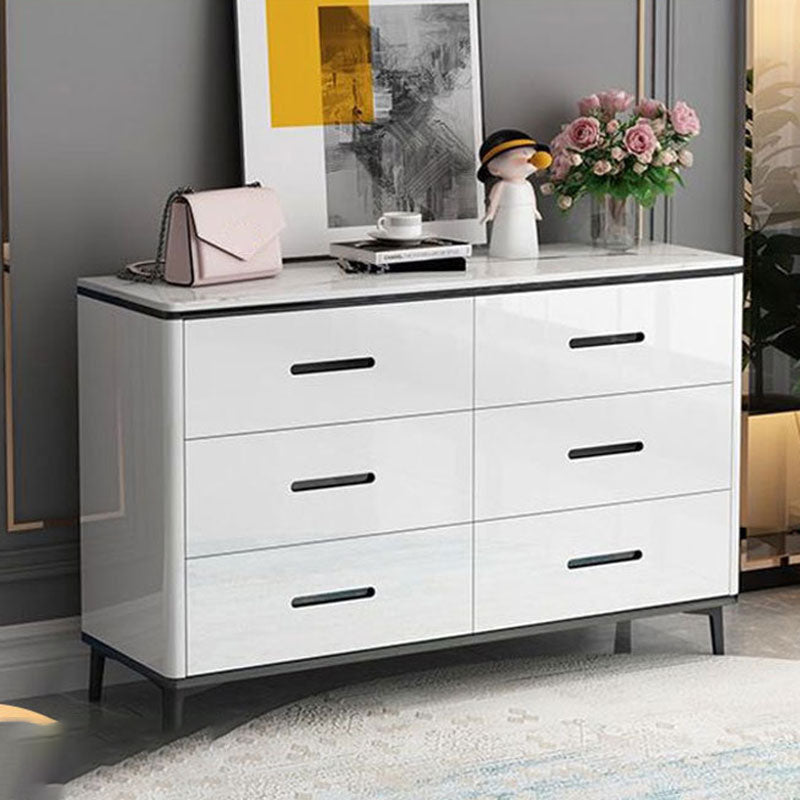 Contemporary Marble Lingerie Chest Vertical Storage Chest for Bedroom