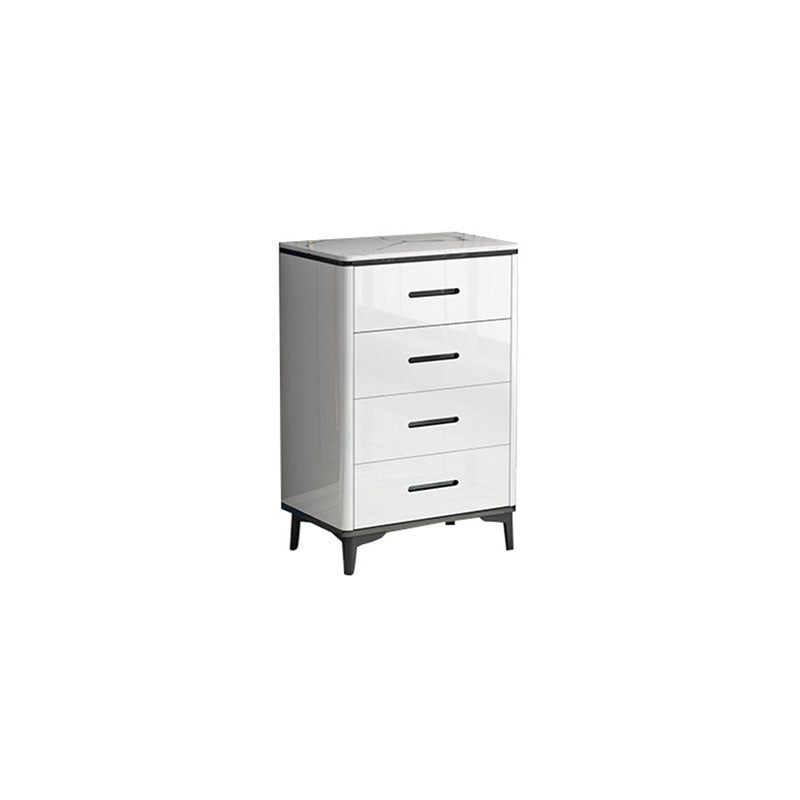 Contemporary Marble Lingerie Chest Vertical Storage Chest for Bedroom