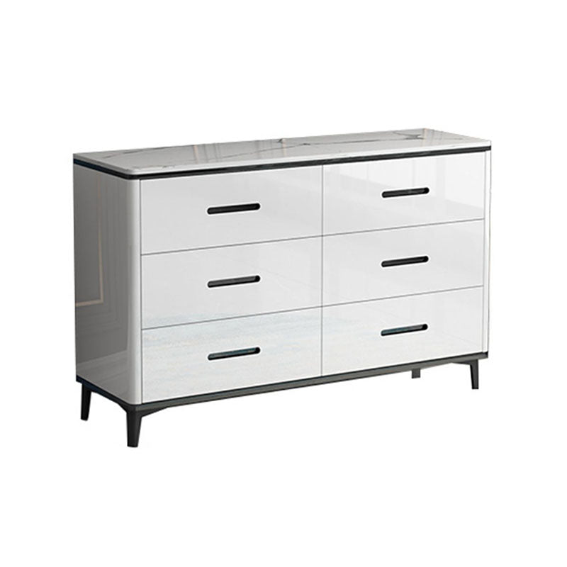 Contemporary Marble Lingerie Chest Vertical Storage Chest for Bedroom