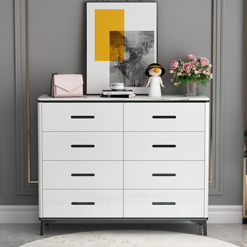 Contemporary Marble Lingerie Chest Vertical Storage Chest for Bedroom