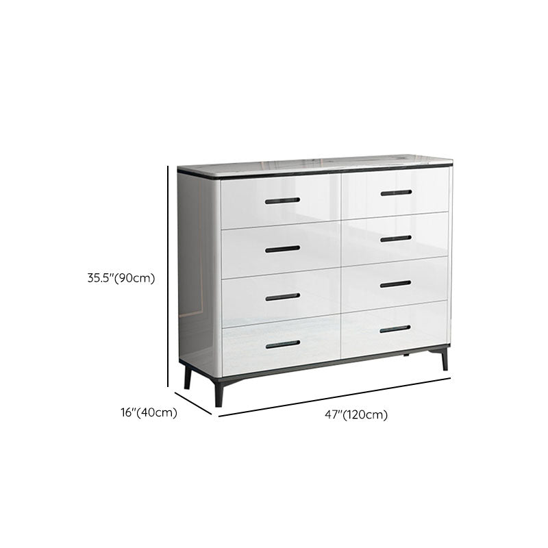 Contemporary Marble Lingerie Chest Vertical Storage Chest for Bedroom