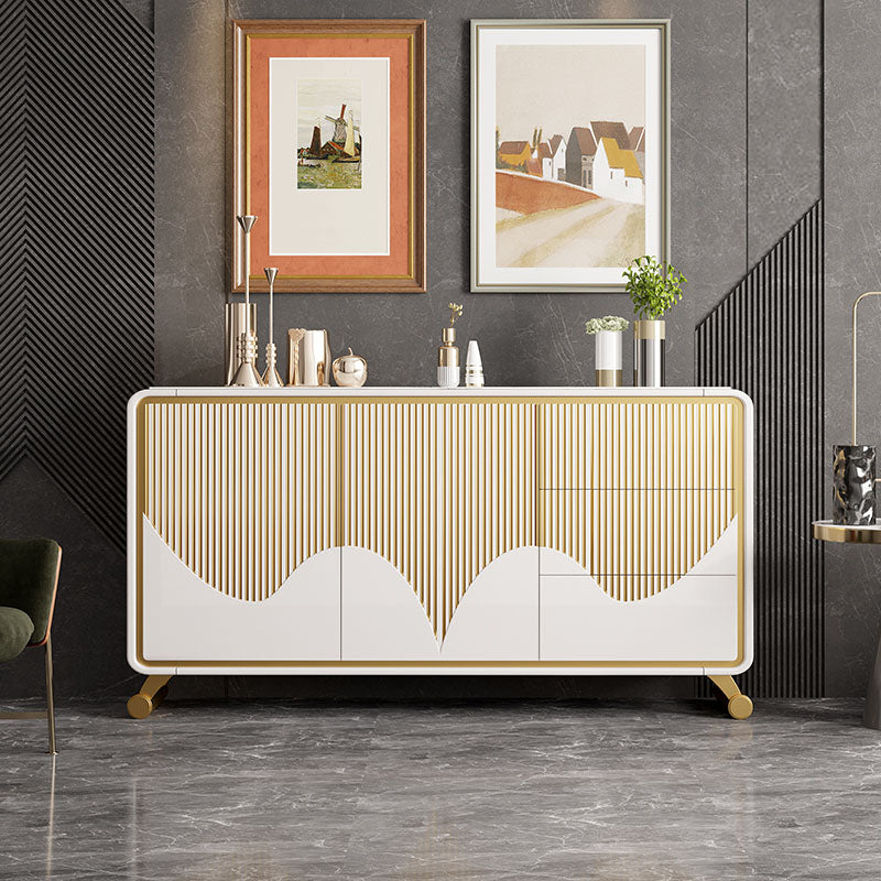 Classic Glam Combo Dresser Wood Storage Chest Dresser for Bedroom