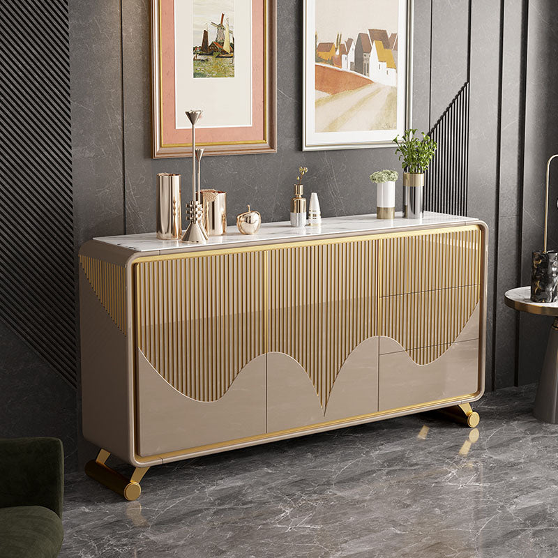 Classic Glam Combo Dresser Wood Storage Chest Dresser for Bedroom