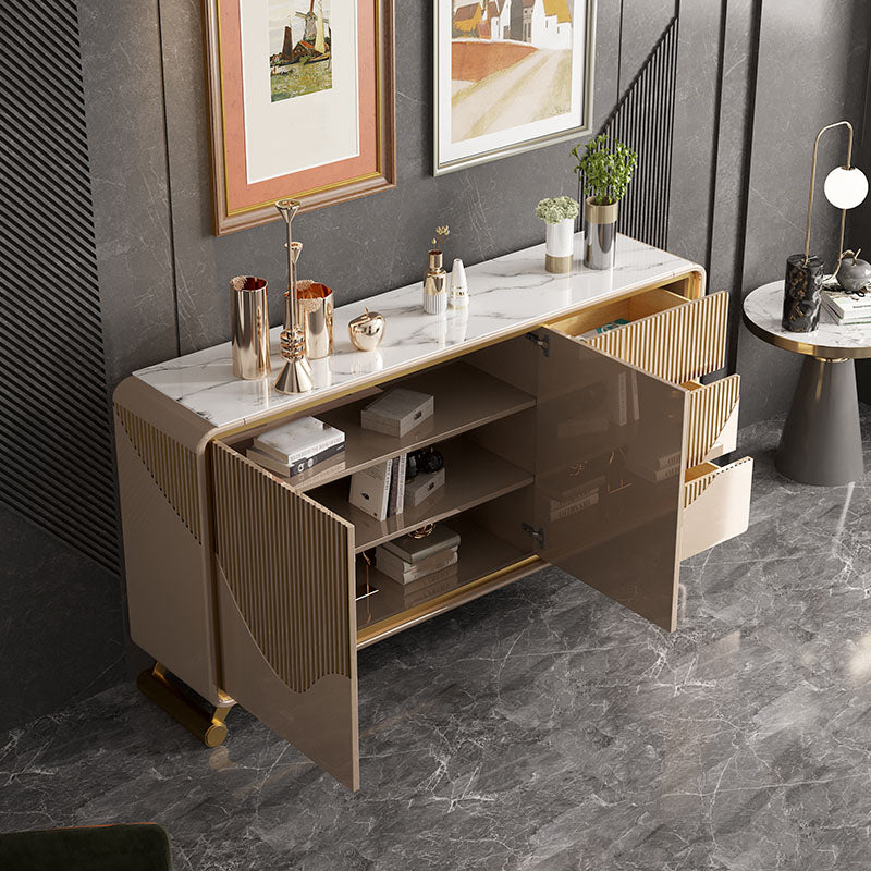 Classic Glam Combo Dresser Wood Storage Chest Dresser for Bedroom