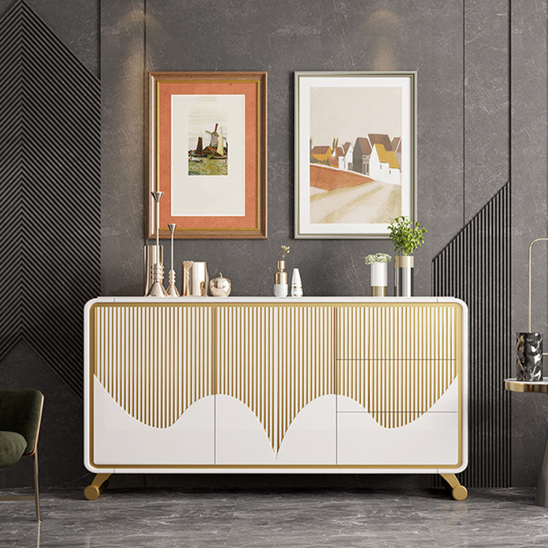 Classic Glam Combo Dresser Wood Storage Chest Dresser for Bedroom