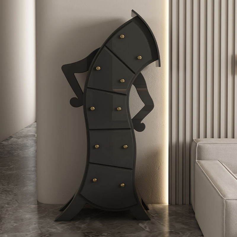 Glam Lingerie Chest Birch Vertical Storage Chest with Drawers for Bedroom