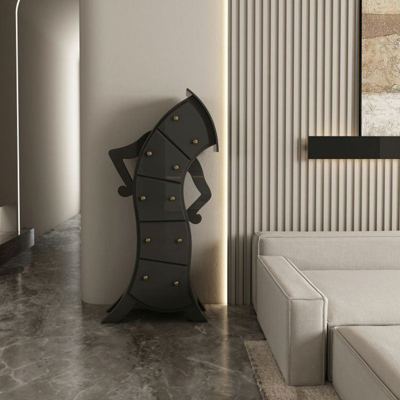 Glam Lingerie Chest Birch Vertical Storage Chest with Drawers for Bedroom