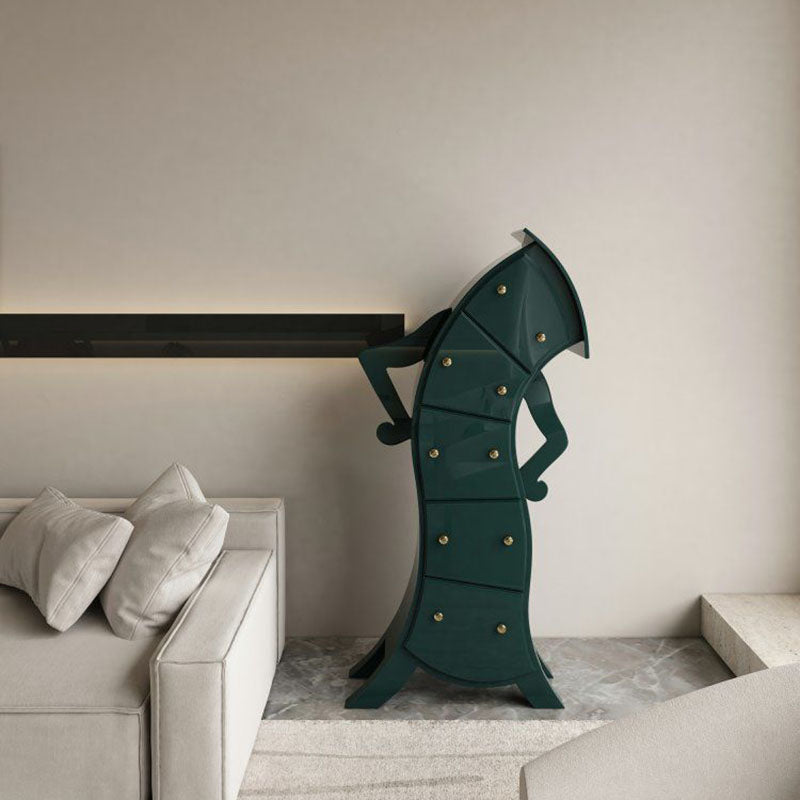 Glam Lingerie Chest Birch Vertical Storage Chest with Drawers for Bedroom