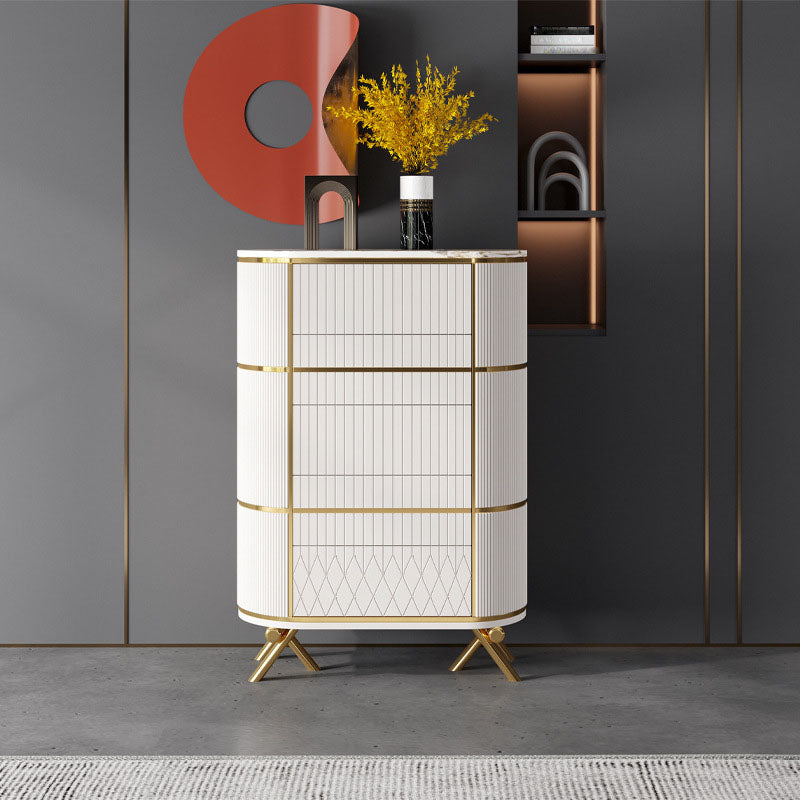 Glam Lingerie Chest Stone Vertical Storage Chest with Drawers for Bedroom