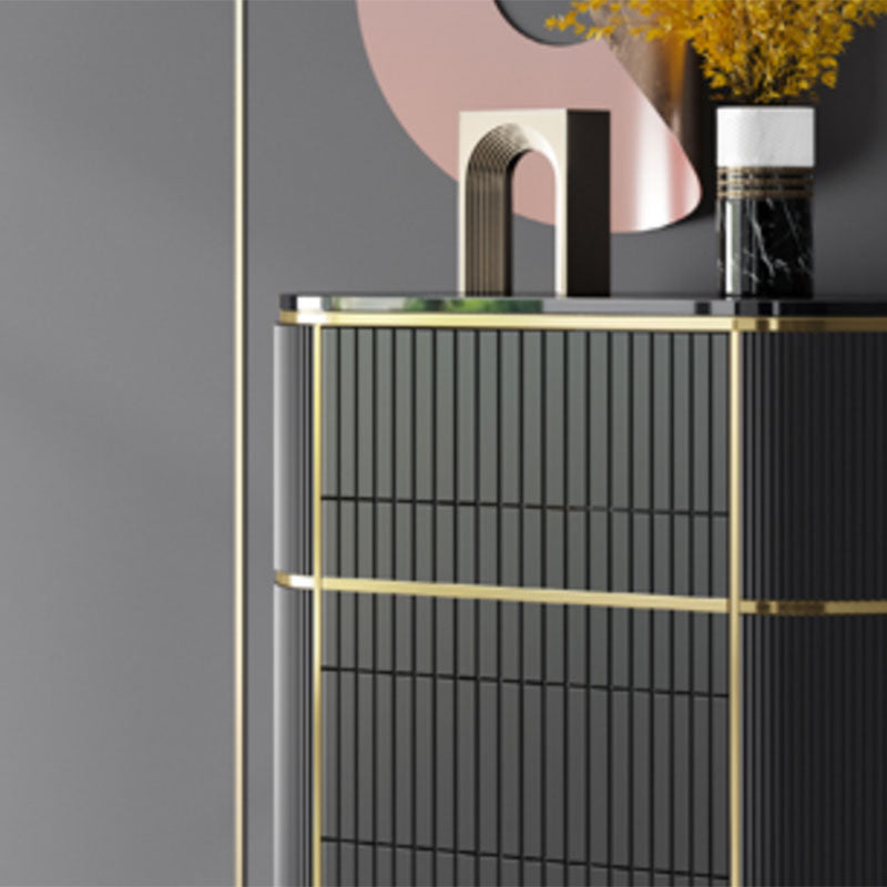 Glam Lingerie Chest Stone Vertical Storage Chest with Drawers for Bedroom