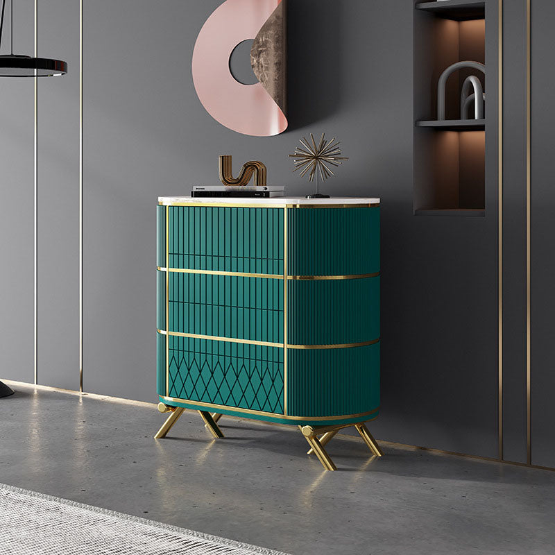 Glam Lingerie Chest Stone Vertical Storage Chest with Drawers for Bedroom