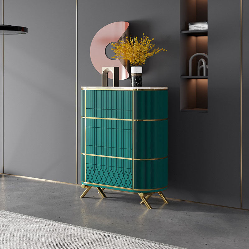 Glam Lingerie Chest Stone Vertical Storage Chest with Drawers for Bedroom