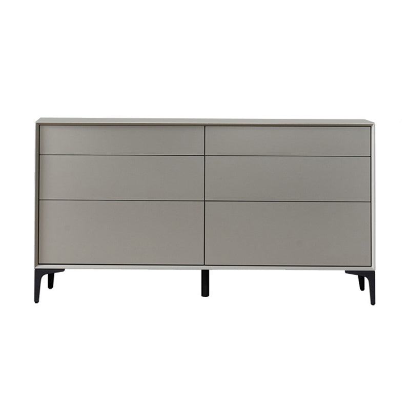 Contemporary Storage Chest Stone Dresser with 6 Drawers , 12.48/15.6 Inch W