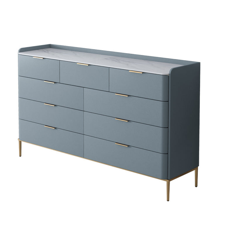 Classic Glam Storage Chest Stone Dresser with 8/9 Drawers , 15.6-inch Width