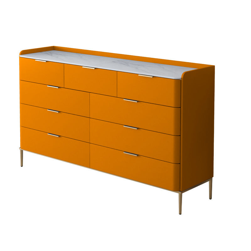 Classic Glam Storage Chest Stone Dresser with 8/9 Drawers , 15.6-inch Width