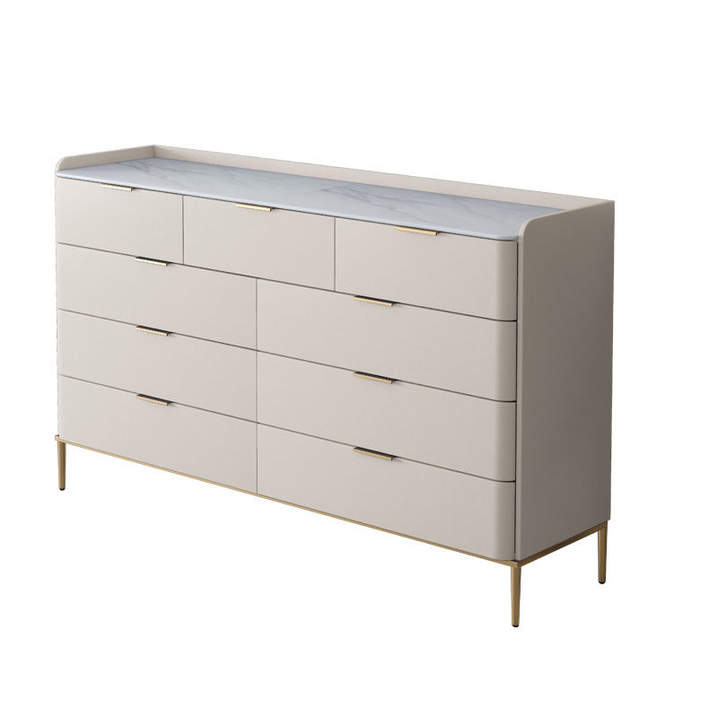 Classic Glam Storage Chest Stone Dresser with 8/9 Drawers , 15.6-inch Width